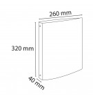 Classeur rembordé polypropylène 4 anneaux 30mm - A4 Jaune