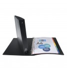 Classeur 4 anneaux 30mm polypropylène OPAK - A4 Maxi Noir