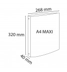 Classeur 4 anneaux 30mm polypropylène OPAK - A4 Maxi Rouge