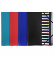 Trieur polypropylène 3 rabats 12 compartiments OPAK Couleurs assorties