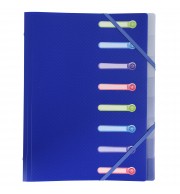 Trieur polypropylène 3 rabats 8 compartiments OPAK Couleurs assorties