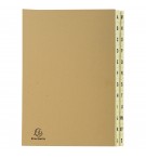 Trieur rigide 24 compartiments de A à Z Forever Kraft - A4 Kraft brun