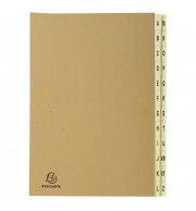Trieur rigide 24 compartiments de A à Z Forever Kraft - A4 Kraft brun