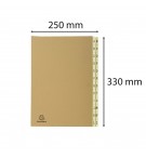 Trieur rigide 24 compartiments de A à Z Forever Kraft - A4 Kraft brun