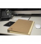 Trieur rigide 24 compartiments de A à Z Forever Kraft - A4 Kraft brun