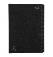 Trieur rigide Economique Ordonator 24 compartiments alphabétiques- 24x34cm Noir