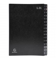 Trieur rigide Economique Ordonator 32 compartiments numériques - 24x34cm Noir