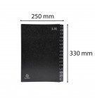 Trieur rigide Economique Ordonator 32 compartiments numériques - 24x34cm Noir