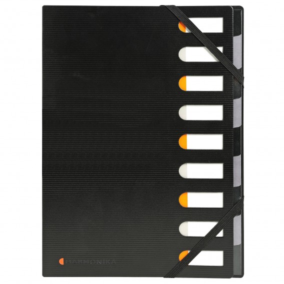 Trieur rigide HARMONIKA® Exactive® dos extensible 9 compartiments noir Noir