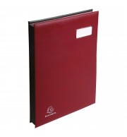 Parapheur Expansé couverture expansé, système fixapage - 24 compartiments Bordeaux