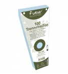 Paquet 100 fiches intercalaires trapézoïdales unies perforées Forever - 105x240mm Bleu clair