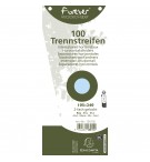 Paquet 100 fiches intercalaires trapézoïdales unies perforées Forever - 105x240mm Bleu clair