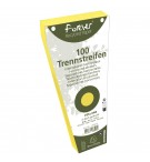 Paquet 100 fiches intercalaires trapézoïdales unies perforées Forever - 105x240mm Jaune