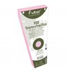 Paquet 100 fiches intercalaires trapézoïdales unies perforées Forever - 105x240mm Rose