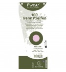 Paquet 100 fiches intercalaires trapézoïdales unies perforées Forever - 105x240mm Rose