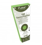 Paquet 100 fiches intercalaires trapézoïdales unies perforées Forever - 105x240mm Vert