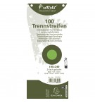 Paquet 100 fiches intercalaires trapézoïdales unies perforées Forever - 105x240mm Vert