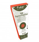Paquet 100 fiches intercalaires trapézoïdales unies perforées Forever - 105x240mm Orange