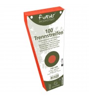 Paquet 100 fiches intercalaires trapézoïdales unies perforées Forever - 105x240mm Orange