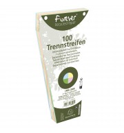 Paquet 100 fiches intercalaires trapézoïdales unies perforées Forever - 105x240mm Couleurs assorties