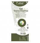 Paquet 100 fiches intercalaires trapézoïdales unies perforées Forever - 105x240mm Couleurs assorties
