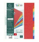 Intercalaires en véritable carte lustrée souple 225g/m2 FSC® avec 12 onglets neutres Couleurs assorties