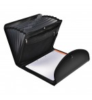 Trieur Exafolio avec porte-bloc et valisette Exactive - 6 compartiments Noir