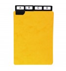 Paquet de 24 guides alphabétiques en carte à onglets métalliques, pour fiches 150x105mm Noir