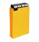 Paquet de 24 guides alphabétiques en carte à onglets métalliques, pour fiches 210x148mm Noir