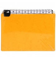 Paquet de 24 guides alphabétiques en carte à onglets métalliques, pour fiches 148x210mm Noir