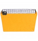 Paquet de 24 guides alphabétiques en carte à onglets métalliques, pour fiches 148x210mm Noir