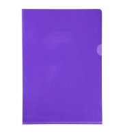 Etui carton de 100 pochettes coin PVC lisse haute résistance 13/100e - A4 Violet