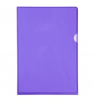 Etui carton de 100 pochettes coin PVC lisse haute résistance 13/100e - A4 Violet