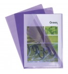 Etui carton de 100 pochettes coin PVC lisse haute résistance 13/100e - A4 Violet