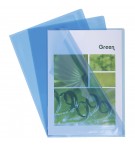 Etui carton de 100 pochettes coin PVC lisse haute résistance 13/100e - A4 Bleu