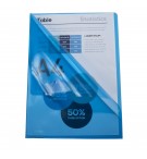 Etui carton de 100 pochettes coin PVC lisse haute résistance 13/100e - A4 Bleu