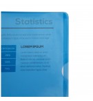 Etui carton de 100 pochettes coin PVC lisse haute résistance 13/100e - A4 Bleu