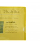 Etui carton de 100 pochettes coin PVC lisse haute résistance 13/100e - A4 Jaune