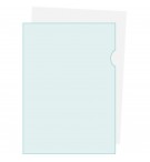 Etui carton de 100 pochettes coin PVC lisse haute résistance 13/100e - A4 Orange