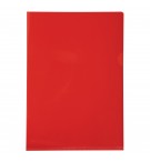 Etui carton de 100 pochettes coin PVC lisse haute résistance 13/100e - A4 Rouge