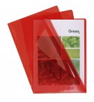 Etui carton de 100 pochettes coin PVC lisse haute résistance 13/100e - A4 Rouge