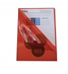 Etui carton de 100 pochettes coin PVC lisse haute résistance 13/100e - A4 Rouge