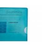 Etui carton de 100 pochettes coin PVC lisse haute résistance 13/100e - A4 Vert