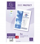 Sachet de 10 étuis de protection simples PVC lisse 20/100e - A4 maxi Cristal