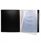 Protège-documents à anneaux avec pochettes détachables - 40 vues Exactive - A4 Noir