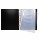 Protège-documents à anneaux avec pochettes détachables - 80 vues Exactive - A4 Noir