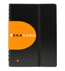 Porte cartes de visite à pochettes détachables Exacard 120 cartes Exactive® - 20x14,5cm Noir