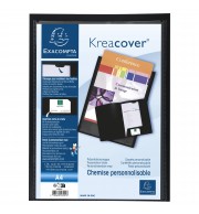 Chemise de présentation polypropylène souple Krea Cover - A4 Noir