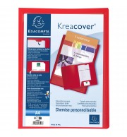 Chemise de présentation polypropylène souple Krea Cover - A4 Rouge