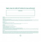 Piqûre 24x32cm - Registre unique des résultats de l'évaluation des risques professionnels - 60 pages